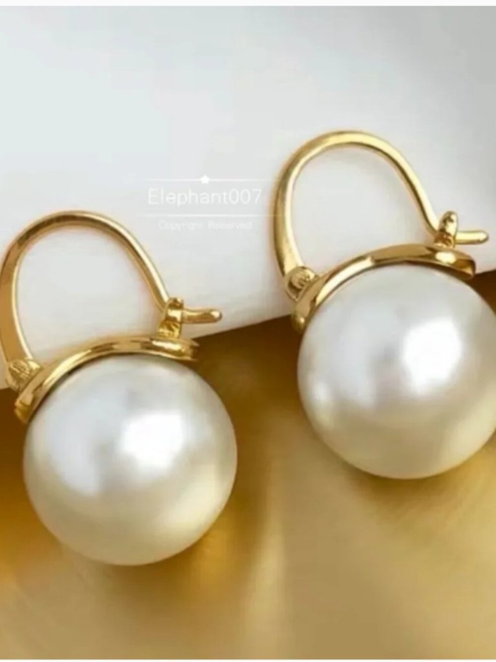 Kate Spade New York Gold Tone Pearl Drop Earrings Classic Elegant